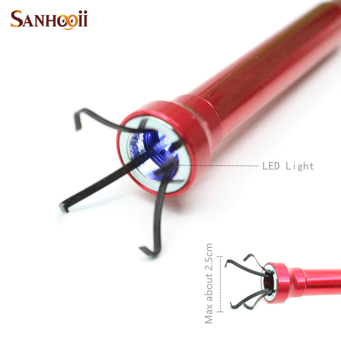 Flexible Pick Up Tool ( Magnet + 4 Claw + LED Light )