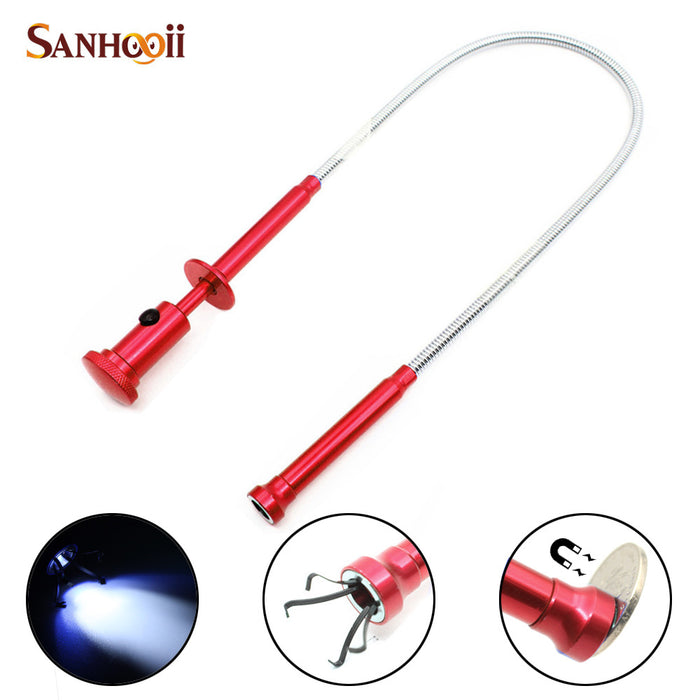 Flexible Pick Up Tool ( Magnet + 4 Claw + LED Light )